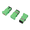 Green SC/APC Simplex Adapter, No Flange, Side-Opening Auto-Shutter