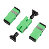 Green SC/APC Simplex Fiber Optic Adapter, No Flange