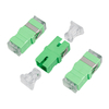 Green SC/APC Simplex Adapter with Transparent Cap