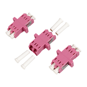 Pink LC Duplex Fiber Adapter