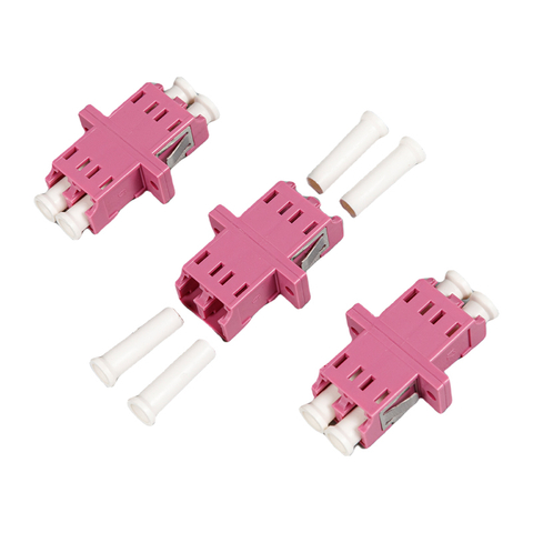 Pink LC Duplex Fiber Adapter