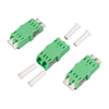 Green LC/APC Duplex Fiber Adapter (No Flange)